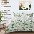 thumbnail image 4 of Lucky Day Bedding 3 Piece Duvet Cover Set Twin Size, St. Patrick's Shamrock Rustic Clover Green Soft Microfiber Comforter Cover with Zipper Closure & Pillowcases, Wrinkle & FadeResistant Quilt Cover, 4 of 9