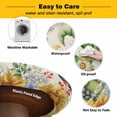 thumbnail image 3 of Elastic Fitted Round Tablecloth, Sunflowers Waterproof Stretch Table Cover for 36"-44" Tables, Spring Gnomes Hydrangea Daisy Botanical Beige Washable Outdoor Tablecloths for Patio, Picnic, Camping, 3 of 9