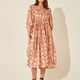 thumbnail image 2 of Vestido largo Gibobby verano manga media suelto informal talla grande a la moda flores, 2 of 3