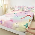 thumbnail image 3 of Erosebridal Music Musician Sheet Set Twin,Instrument Piano Bedding Sets Twin Size,Glitter Rainbow Twin Sheet Sets,Microfiber Bedroom Decor，3 Pieces, 3 of 8