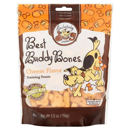 Exclusively Dog Best Buddy Bones Cheese Flavor Cookies Training Treats, 5.5 oz