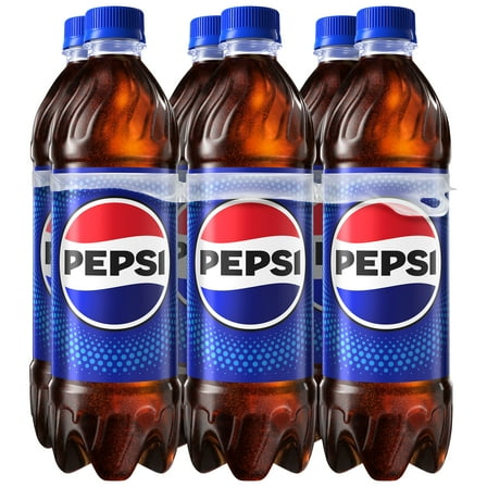 Pepsi Soda Cola 16.9 fl oz, 6 Count