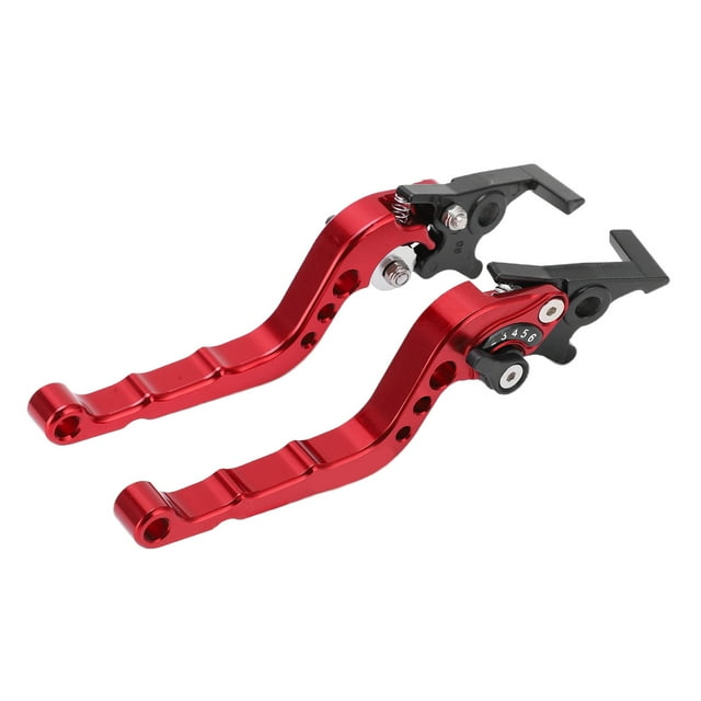 Remplacement de la Poignée de Frein, Levier de Frein 2pcs Résistance à la Corrosion Durable pour Accessoires de Moto Noir, Bleu, Rouge