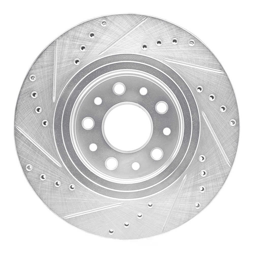 Dynamic Friction Company 631-54052R DFC Brake Rotor - Drilled And Slotted - Silver