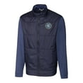 thumbnail image 2 of Men's Cutter & Buck  Navy New York City FC Stealth Hybrid Quilted Full-Zip Windbreaker Jacket, 2 of 3