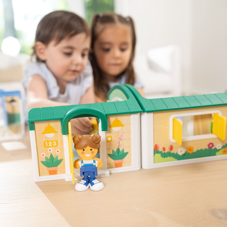 Modular Wooden Dollhouse with Fold-Out Rooms photo 2