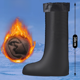 thumbnail image 3 of Cubrezapatos de algodón para otoño e invierno, para hombre y mujer, con forro de felpa, grueso, cálido, aislante, para botas de lluvia fría, cubrezapatos de goma interior, calcetines de algodón, 3 of 5