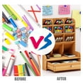 thumbnail image 4 of Organizador de escritorio de madera, caja de almacenamiento multifuncional para bolígrafos, papelería de escritorio TFixol Estante de almacenamiento, 4 of 6