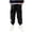 Black 01, variant on QQAMB Boys Cargo Pants Elastic Waist Casual Loose Straight Leg Jogging Bottoms Elastic Kids Cargo Joggers,9 Years