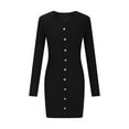 thumbnail image 4 of Ltctricy Women's Sweater Dress Knitted Long Sleeve Bodycon Mini Dress Trendy Elegant Cocktail Party Pencil Dress, 4 of 7
