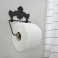 thumbnail image 3 of AuldHome Design Farmhouse Cast Iron Toilet Paper Holder; Wall Mount Vintage Decor Style Black TP Hanger, 3 of 5