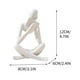 thumbnail image 2 of Estatua de figura de lectura abstracta - Decoración de estantería de resina, adorno de escritorio para oficina y hogar, regalo decorativo, 2 of 2