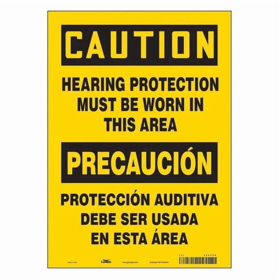 Condor Safety Sign,14 inx10 in,Vinyl 465Y30