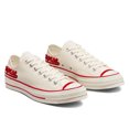 thumbnail image 4 of Zapatillas de lona Converse clásicas de los años 70, de corte bajo, resistentes y a la moda, para hombre y mujer, en blanco y rojo, 4 of 4