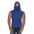 thumbnail image 2 of Summer Sun Protection Ice Silk Sunscreen Casual Solid Sleeveless Hooded Lightweight Tops Face Mask, 2 of 8