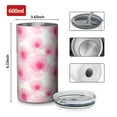 thumbnail image 4 of 20oz Coffee Tumblers Pioneer Flower Floral Print Pattern Stainless Steel Vacuum Insulated Travel Tumbler Coffee Cups Mug with Lid and Straw with Cleaning Brush for Cold & Hot Drinks, 4 of 5