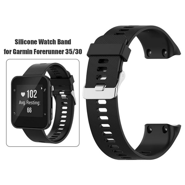 Correa de pulsera de silicona para reloj Garmin Forerunner 35/30 (negro)