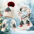 thumbnail image 2 of Quealent Kids Winter Warmer Hat Gloves Scarf Set, Christmas Gift for Toddlers Girls Boys Fleece Lined Pom Pom Beanie White for Size 3-8 Years, 2 of 8
