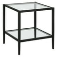 thumbnail image 5 of Evelyn&Zoe Hera 20" Wide Square Side Table with Glass Shelf, Blackened Bronze, 5 of 5