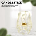 thumbnail image 2 of 8x Candelabros Candelita de Metal Geométrico Dorado para Decoraciones de Sala de Estar Y Baño, 2 of 5