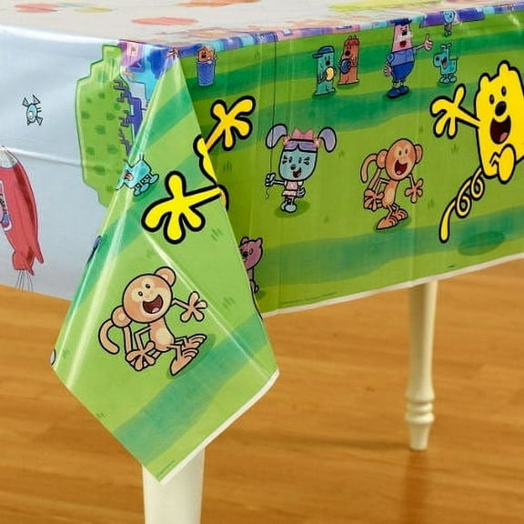 Various Wow! Wow! Wubbzy! Lightweight Multicolor Letter Print Plastic Tablecloth