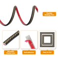 thumbnail image 3 of Uxcell 3.3Ft x 0.79" Moldura Autoadhesiva para Paredes, Moldura de Espejo Flexible, Tira de Paneles de Pared Autoadhesiva para Bordes de Suelo y Pared, Negro/Dorado, 3 of 7