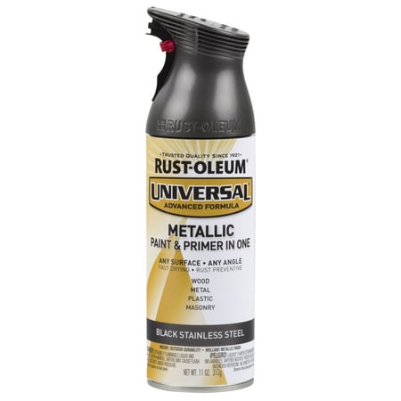 Rust-Oleum Universal Metallic Black Stainless Steel Spray Paint and Primer in 1, 11 (Best Way To Remove Rust From Stainless Steel)