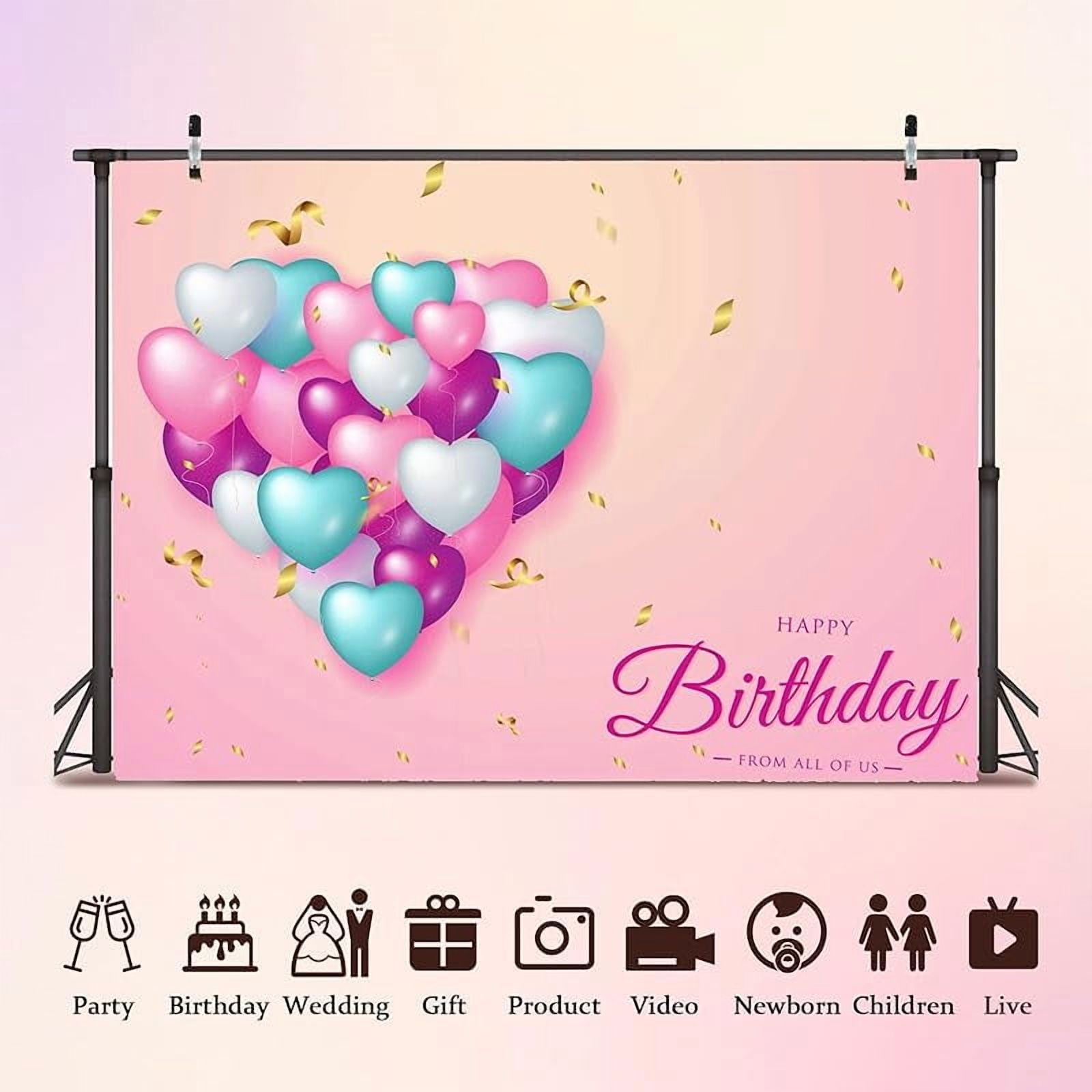 Custom Backdrop Personalized Photo Backdrop with Picture Banner for Photography, Gift for Christmas, Birthday, Wedding, Graduation, Valentine's Day(Vinyl)