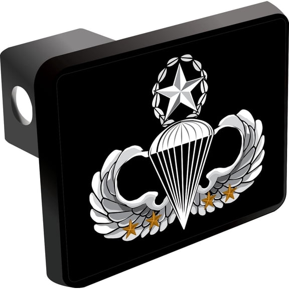 U.S. Army Master 4 Combat Jump Wings Trailer Hitch Cover