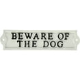 thumbnail image 2 of Abbott Collection "Beware Of The Dog" Ivory Cast Iron Sign, 2 of 2