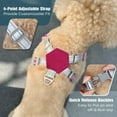thumbnail image 6 of Pawaboo Dog Harness with Leash Set, X-Frame No Pull Pet Harness, Adjustable Choke Free Dog Vest Harness for Small Medium Dogs & Puppies, Breathable Puppy Vest with Leash for Outing, S, Magenta, 6 of 7