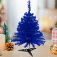 thumbnail image 5 of 2FT Artificial Christmas Tree Blue Tabletop Christmas Tree with Foldable Stand Mini Xmas Pine Tree for Party Supplies Indoor Outdoor Holiday Home Decoration(Blue), 5 of 5
