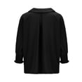 thumbnail image 7 of Kaemgyyd Womens 3/4 Ruffle Sleeve Tops Loose Basic V-Neck Work Blouses Casual Office Solid Color Shirts for, 7 of 7