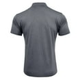 thumbnail image 3 of CUSTG T-Shirts Men's Workout Gym Muscle Athletic Running Hiking Active Half Zip Short Sleeve T Shirts Classic O-Neck Tops, 3 of 8