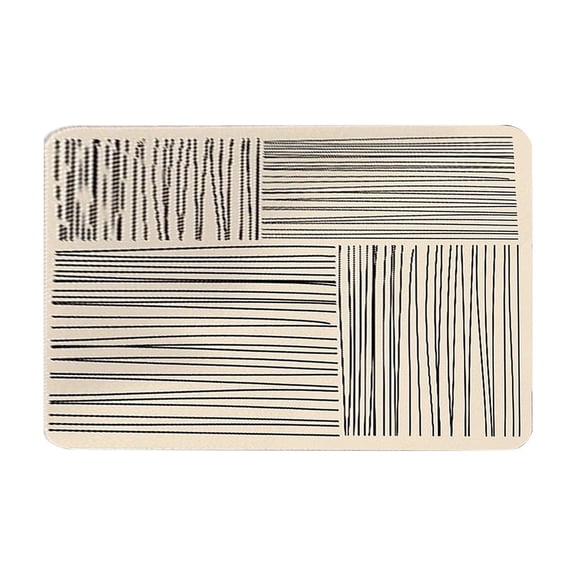 hulanddfd Beige Striped Diatomite Bath Rug, Absorbent and Fast-drying, Non-Slip Waterproof Comfort Standing Rugs for Bathroom Kitchen Living Room Bedroom Dining Room Decor, 11.8"x15.74"