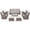 Brown/Beige, variant on Jentlehouse 10 Pieces Outdoor Patio Furniture Set with 4 Swivel Rocking Chairs,Wicker Rattan Sofa Set Outdoor Sectional Conversation Set for Garden Lawn Balcony