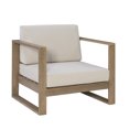 thumbnail image 3 of Linon Heldey Wood Outdoor Lounge Chair with Cushions, Natural/Beige, 3 of 13