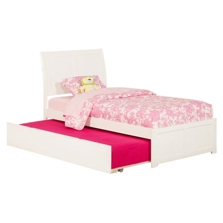 Trundle Beds Twin Portland Platform Bed with Flat Panel Foot Board and Twin Size Urban Trundle Bed, Multiple Colors, Multiple Sizes ()