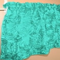 thumbnail image 2 of Rosette Floral Pop Up Flower Window Valance 54 Inch Wide Aqua, 2 of 2