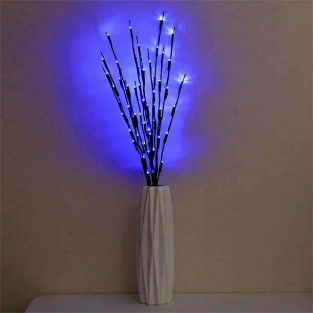Muxika Led Branch Lights 5 Branches 20 Battery Operated Lighted For Bedroom Table Artificial Willow Twig Home, Table Twig Lights