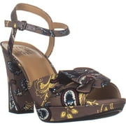 Womens naturalizer Adelle Ankle Strap Sandals, Gray Paisley, 10 US