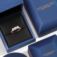 thumbnail image 5 of Gem Stone King 18K Rose Gold Plated Silver Simulated White Opal and White Moissanite Engagement Ring for Women | 1.50 Cttw | Round Cabochon 5MM | Gemstone October Birthstone | Size 7, 5 of 7