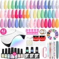 thumbnail image 1 of Kit de esmaltes de uñas en gel VANREESA, 24 colores con luz UV, 42 unidades, 1 of 7