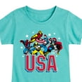 thumbnail image 3 of Marvel - USA - Girls Fitted Short Sleeve Graphic T-Shirt, 3 of 5