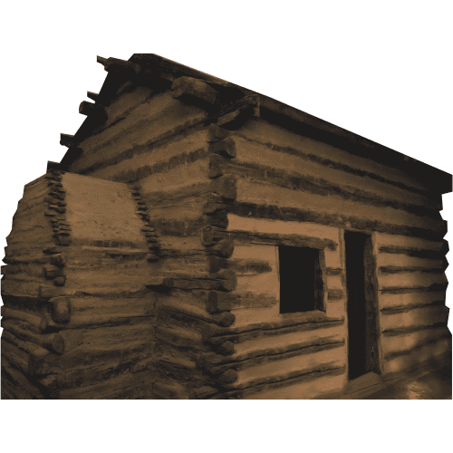 H13717 Abraham Lincoln Log Cabin Historic Birth Place Cardboard Cutout Standee Standup Stand In