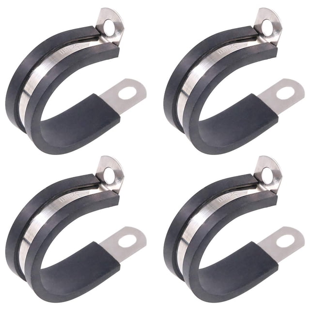 Abrazadera Keadic de 32 mm con recubrimiento de goma y acero inoxidable, 20 piezas