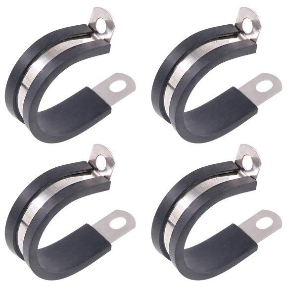 Abrazadera Keadic de 32 mm con recubrimiento de goma y acero inoxidable, 20 piezas