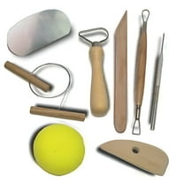 Stalwart 8 Piece Pottery & Clay Modelling Tool Sculpture Set