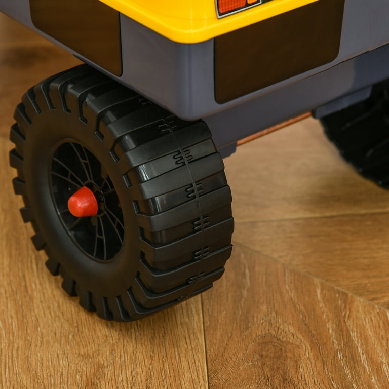 Aosom Kids Ride on Tractor with Storage, Excavator Scooter Gift