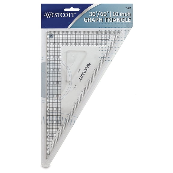 Westcott Gridded Triangle - 10", 30-60 Degree